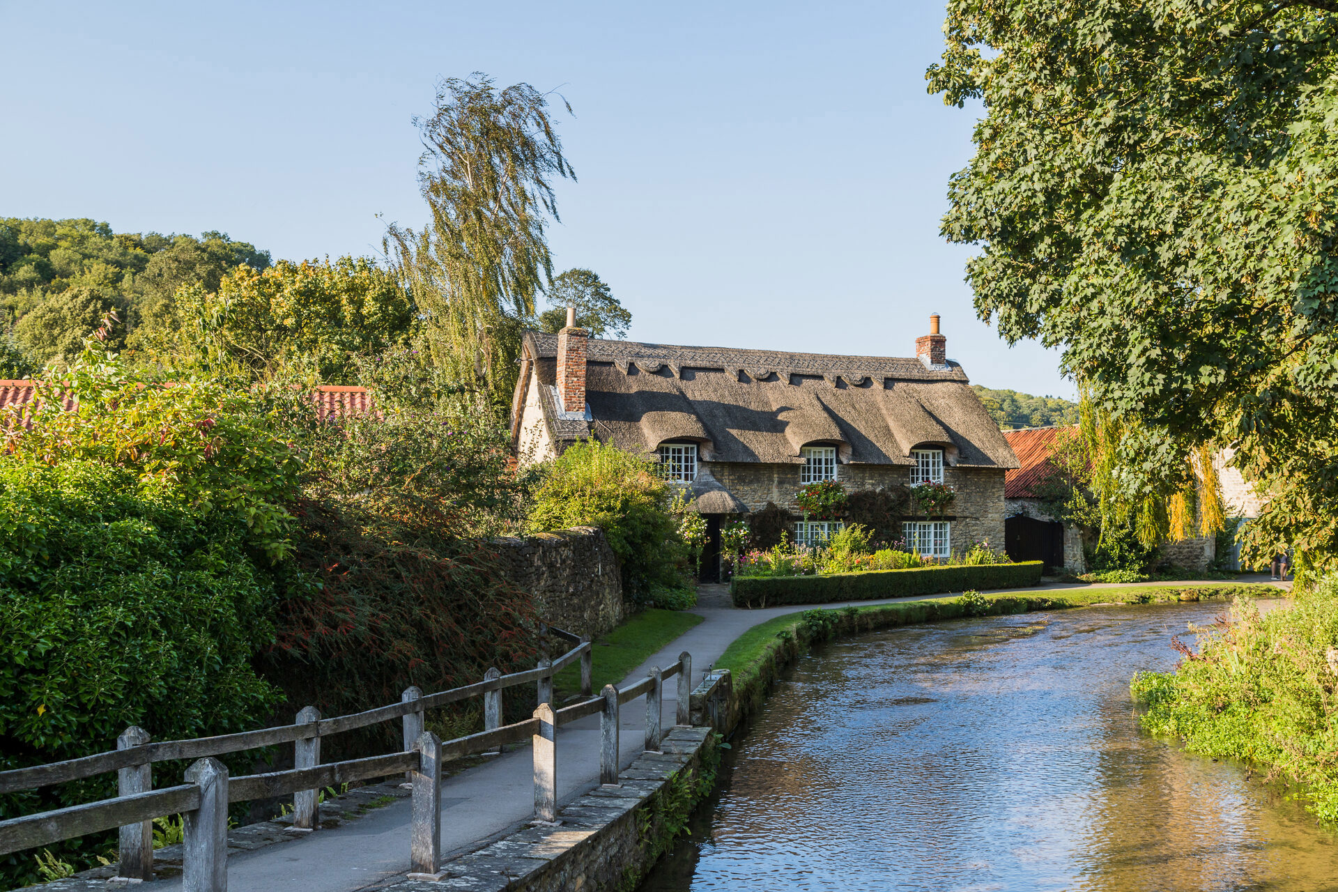 Thatched home with a country garden
